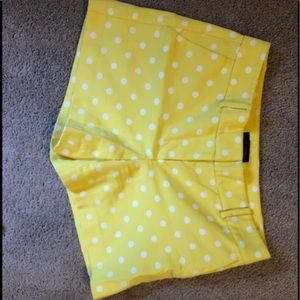 Ann Taylor Yellow Polka Dot Shorts